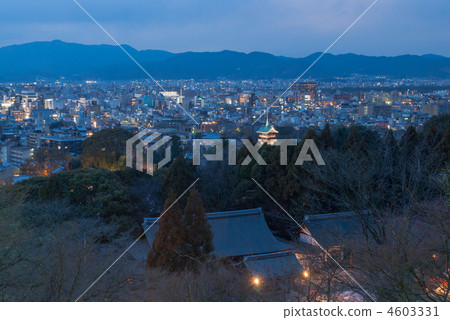 Evening scenery of ancient capital Kyoto 4603331