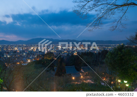 Evening scenery of ancient capital Kyoto 4603332
