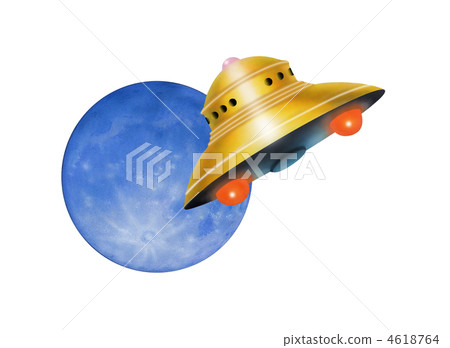 UFO and Moon UFO and Moon 4618764