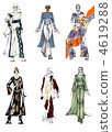 Set of hand drawn fashion girls 4619288