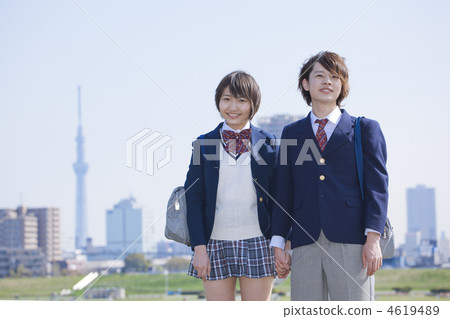 男性和女性高中學生畫象 男性和女性高中學生畫象 4619489