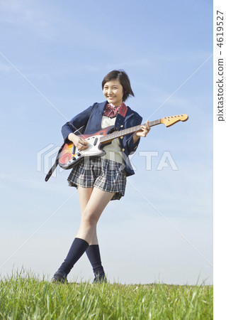女孩高中學生用電吉他 女孩高中學生用電吉他 4619527