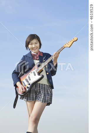 女孩高中學生用電吉他 女孩高中學生用電吉他 4619529