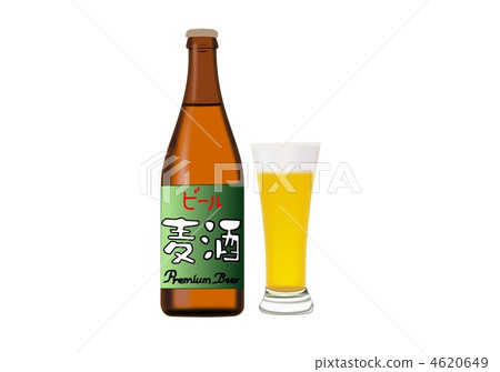 瓶啤酒和玻璃 4620649