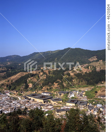 World Heritage Fujian Tsuchiro Moon Rural Earth Tower Group Overlook 4620804