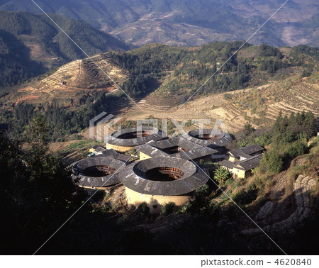 World Heritage Fujian Earth Tower Tanjin Wellmill Village Soil Building Group 4620840