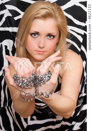 sexy blonde stretches out her hands in chains sexy blonde stretches out her hands in chains 4622133