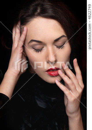 young lady with closed eyes young lady with closed eyes 4622749
