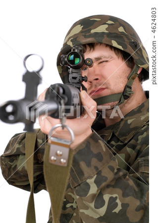 Armed soldier with svd Armed soldier with svd 4624803