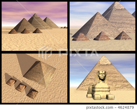 Great Pyramid of Giza. 3D Great Pyramid of Giza. 3D 4624879