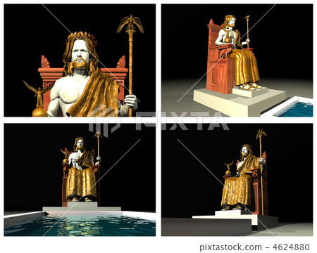 Statue of Zeus at Olympia. 3D reconstructions Statue of Zeus at Olympia. 3D reconstructions 4624880