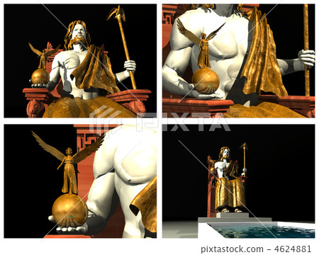 Statue of Zeus at Olympia. 3D reconstructions 4624881