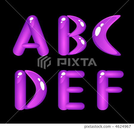 Violet shiny alphabet - Stock Illustration [4624967] - PIXTA