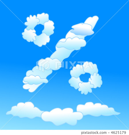Cloudy percent symbol 4625179