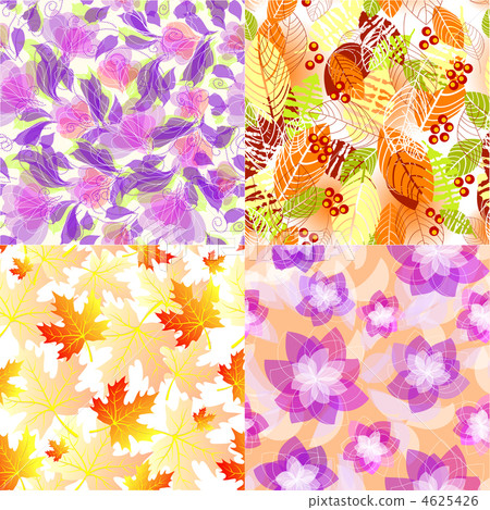Set of seamless floral patterns 4625426