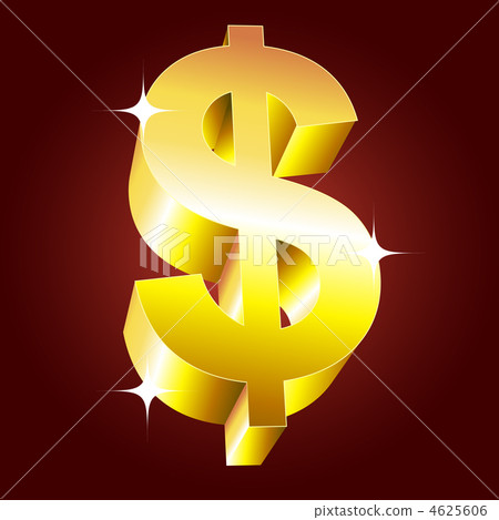 Golden dollar symbol. vector Golden dollar symbol. vector 4625606