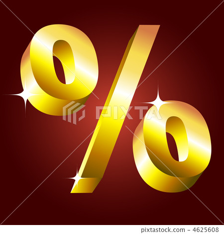Golden percent symbol. vector Golden percent symbol. vector 4625608