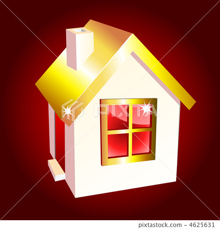 Golden house icon 4625631
