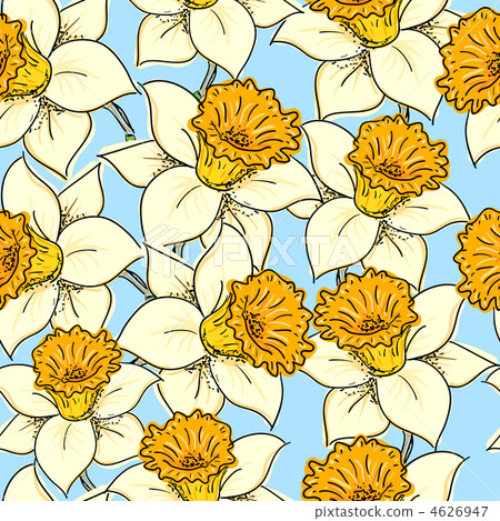 Seamless pattern with daffodil Seamless pattern with daffodil 4626947