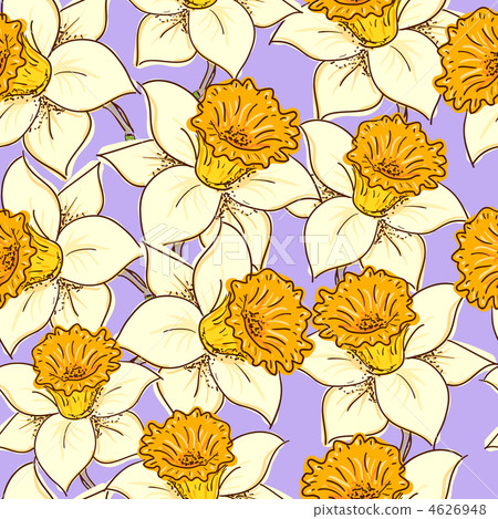 Seamless pattern with daffodil Seamless pattern with daffodil 4626948