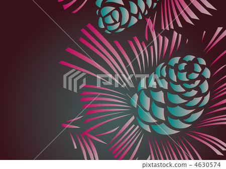 松球 松樹 拼貼畫 4630574