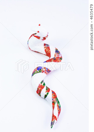 Yuzen pattern serpentine vertical position white back Yuzen pattern serpentine vertical position white back 4635479