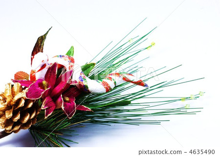 Yuzen pattern snake · Matsuba Horizontal position white back 4635490