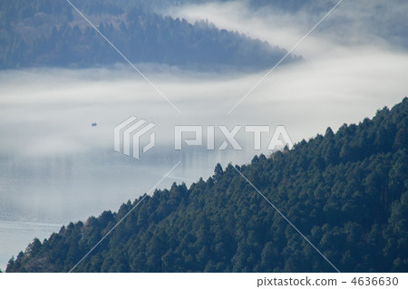 Lake Ashino and Fishing Boat in Asagiri 4636630