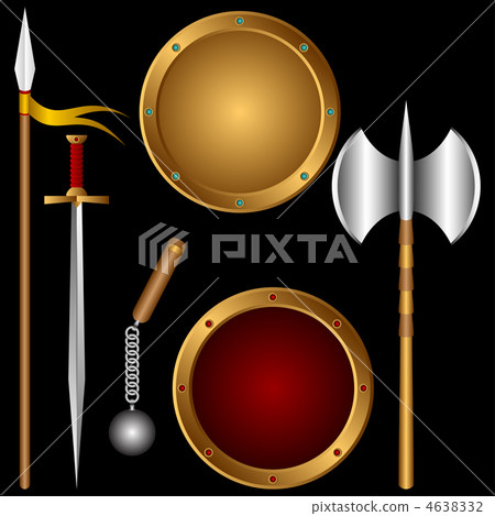 古代武器 插圖素材 圖庫