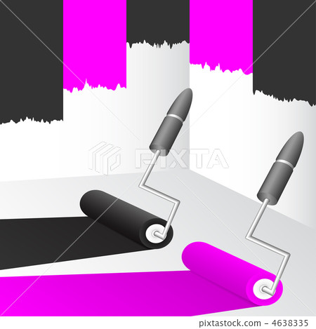 Black and pink paint. 4638335