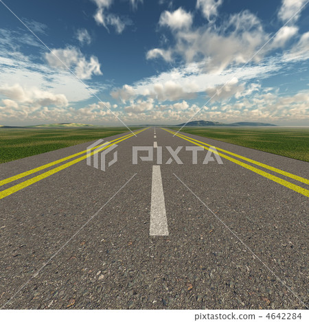 Asphalt road and clous sky Asphalt road and clous sky 4642284