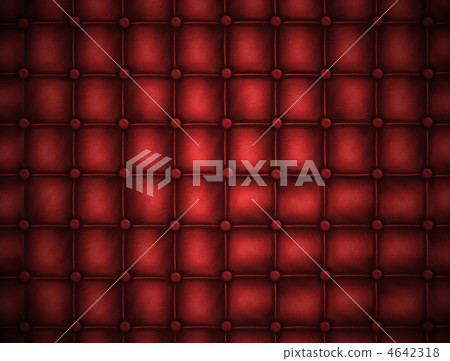 Texture leather quilted a sofa. Red color 4642318