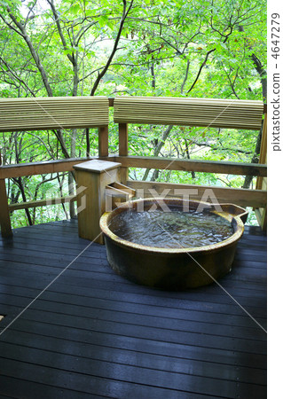 Fresh green open-air bath 4647279