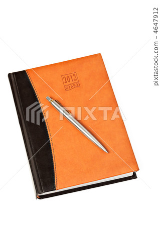 Diary and pen on table isolated Diary and pen on table isolated 4647912