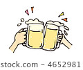 啤酒吐司插圖 4652981