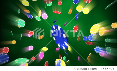 Casino chips green light flare 4656895