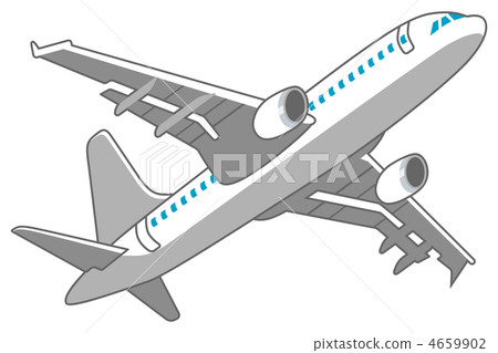 Airplane white flapping composition 4659902