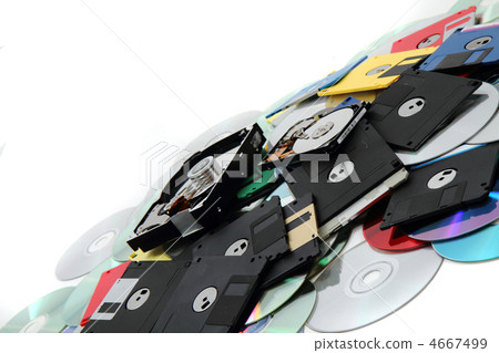 hard drive, floppy disc, and cd-rom hard drive, floppy disc, and cd-rom 4667499