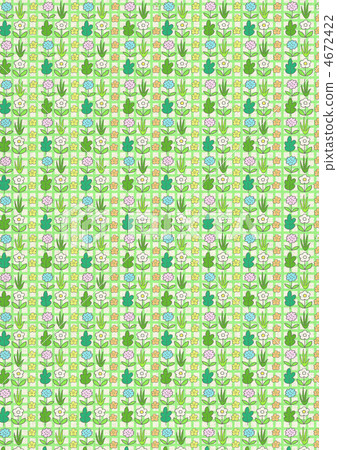 Green carpet, flower pattern - Stock Illustration [4672422] - PIXTA