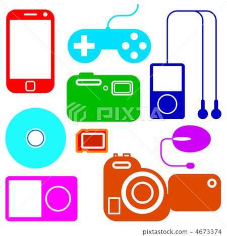 Icon set of electronic gadgets 4673374