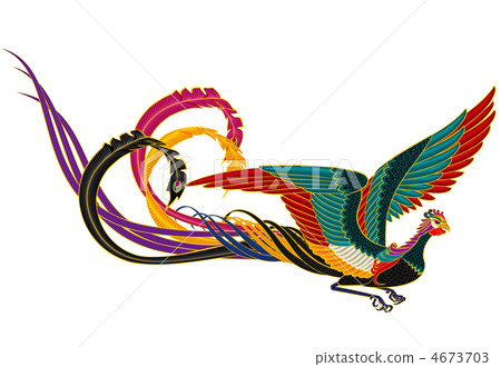 Fancy spirit beast. Phoenix. Chinese phoenix. 4673703