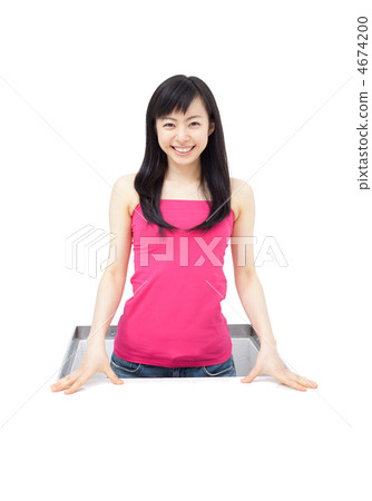 A woman leaving a hole 4674200