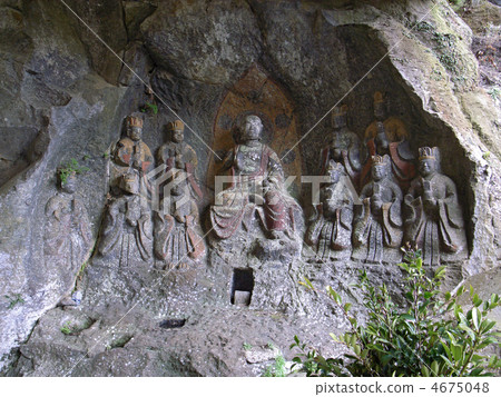 usuki stone buddhas, buddhcarved in stone, stone buddha 4675048