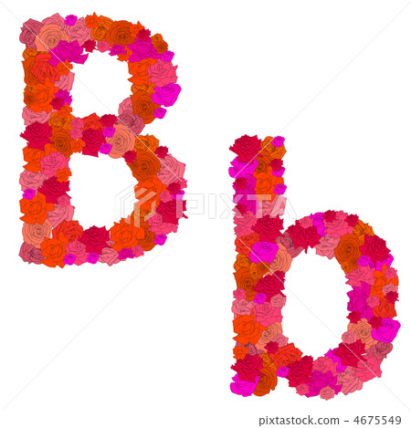 Flower Alphabet Characters B-b - Stock Illustration [4675549] - PIXTA