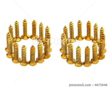 Standing in a circle of steel screw. 4675646