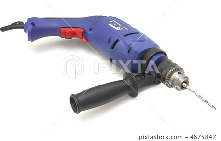 the electric drill on white background with clipping path 4675847