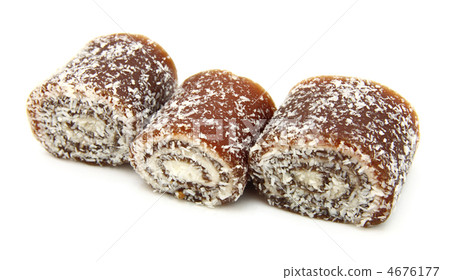 Turkish delight on a white background 4676177