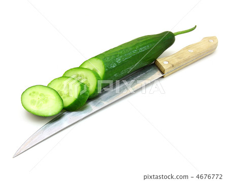 Fresh sausage and cucumber Fresh sausage and cucumber 4676772