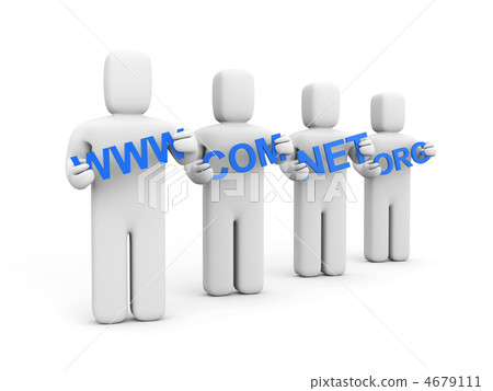 WWW, com, net, org. Global communication 4679111
