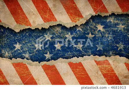 Grunge ripped paper USA flag pattern 4681913